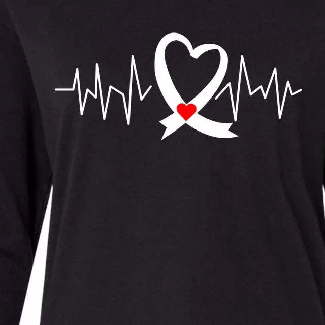 American Heart Month Heart Health Awareness Heart Disease Gift Womens Cotton Relaxed Long Sleeve T-Shirt