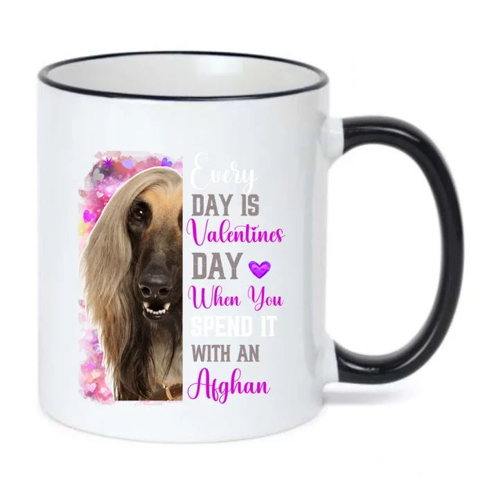 Afghan Hound Mom Funny Valentines Day Dog Lovers Afghanistan Cute Gift Black Color Changing Mug