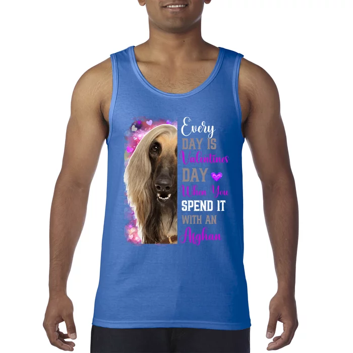 Afghan Hound Mom Funny Valentines Day Dog Lovers Afghanistan Cute Gift Tank Top