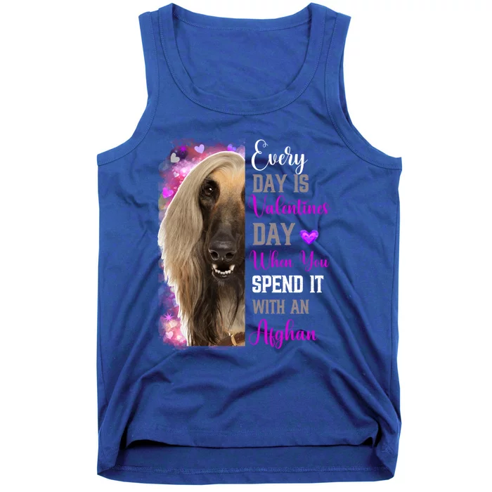 Afghan Hound Mom Funny Valentines Day Dog Lovers Afghanistan Cute Gift Tank Top