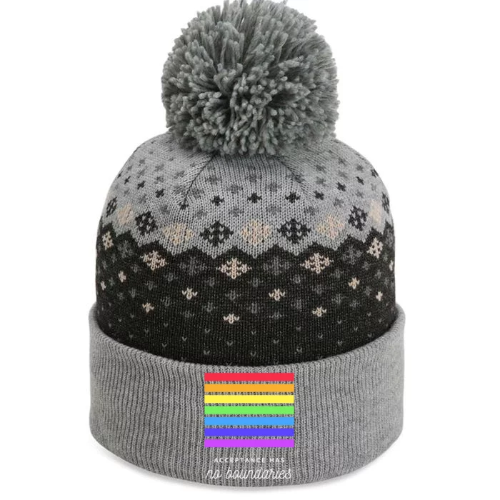 Acceptance Has No Limits To Lgbt Gift The Baniff Cuffed Pom Beanie