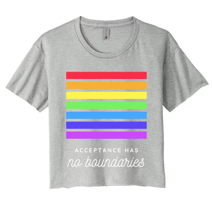 Acceptance Has No Limits To Lgbt Gift Women's Crop Top Tee