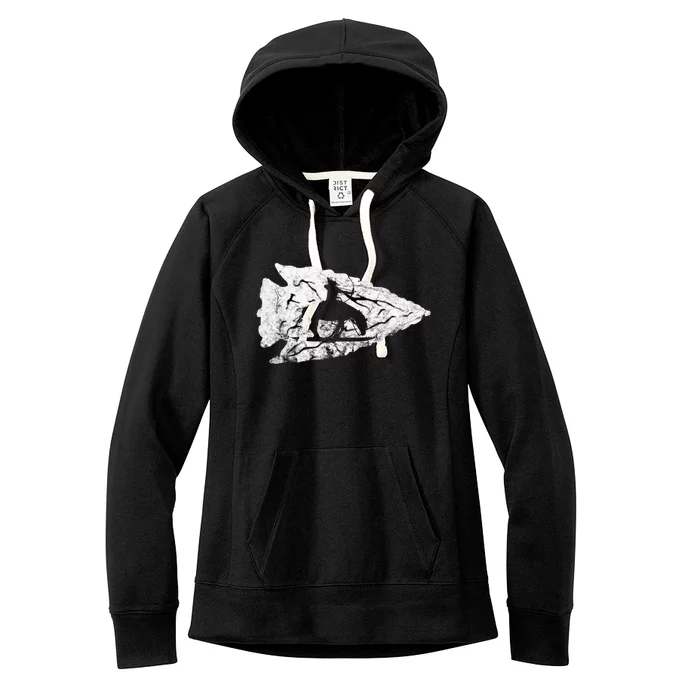 Arrowhead Hunting Native American Relic Hunter Arrowhead Women's Fleece Hoodie