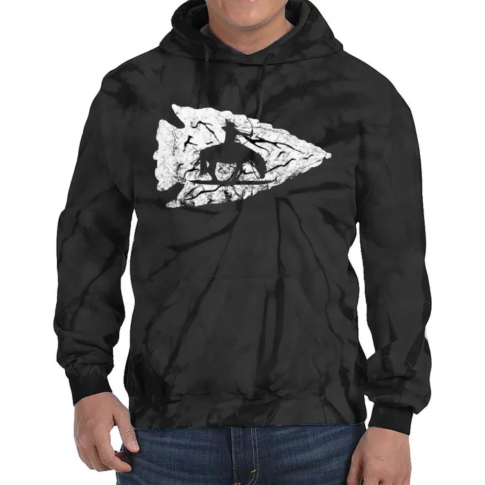 Arrowhead Hunting Native American Relic Hunter Arrowhead Tie Dye Hoodie