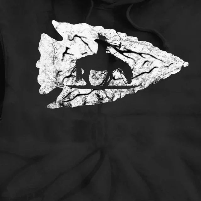 Arrowhead Hunting Native American Relic Hunter Arrowhead Tie Dye Hoodie