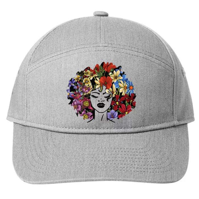 Afro Hair Natural Black History Juneteenth Pride 7-Panel Snapback Hat