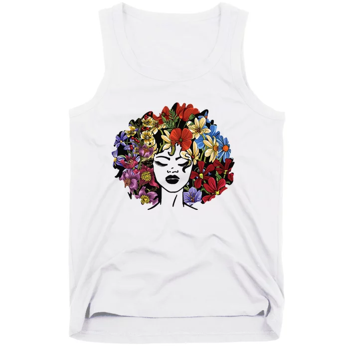 Afro Hair Natural Black History Juneteenth Pride Tank Top