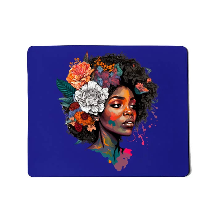 Afro Hair Natural Black History Gift Pride Black Melanin Gift Mousepad