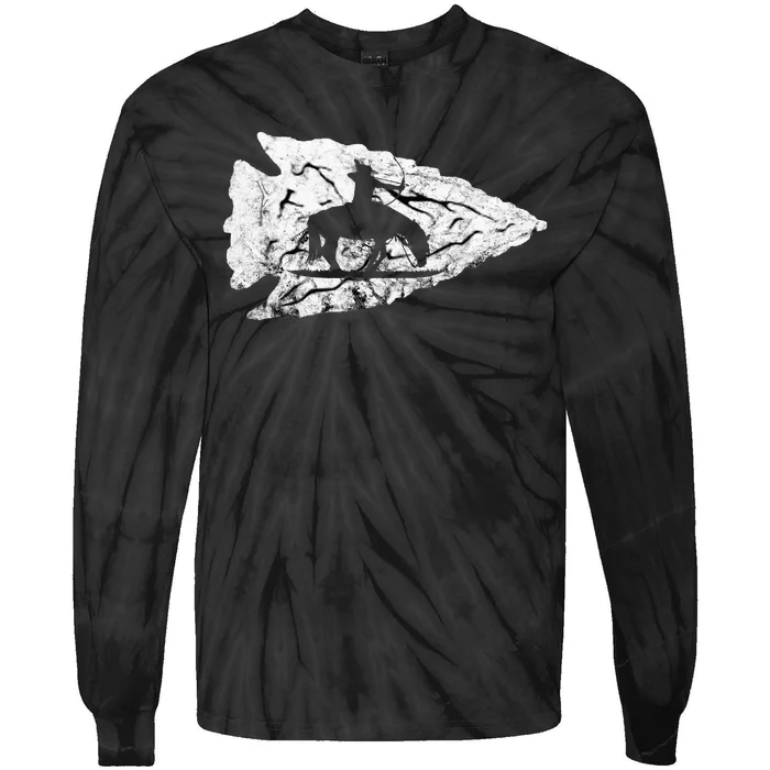 Arrowhead Hunting Native American Relic Hunter Arrowhead Tie-Dye Long Sleeve Shirt