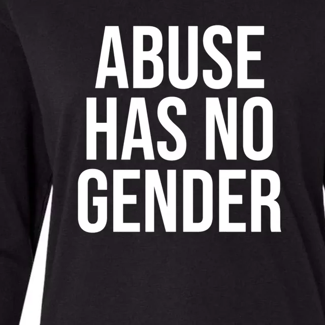 Abuse Has No Gender Womens Cotton Relaxed Long Sleeve T-Shirt