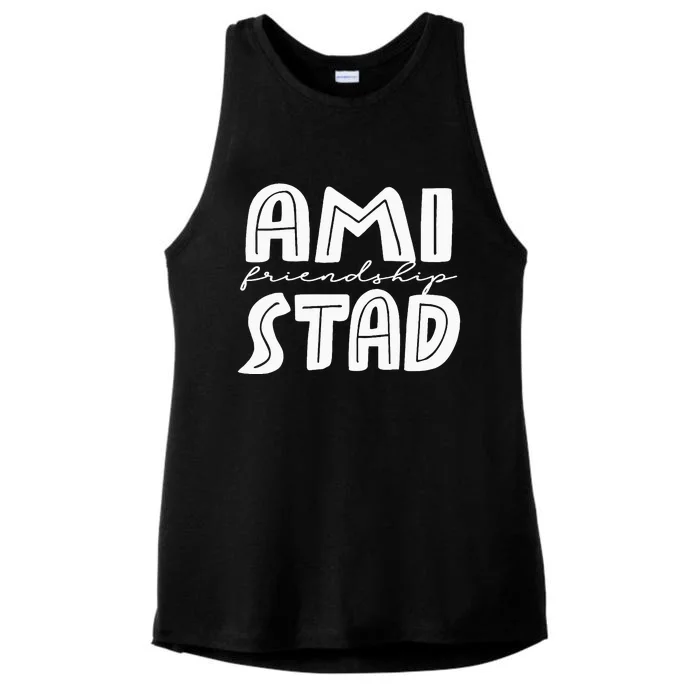 Amistad House Of Friendship Rca Friendly School Spirit Ladies Tri-Blend Wicking Tank