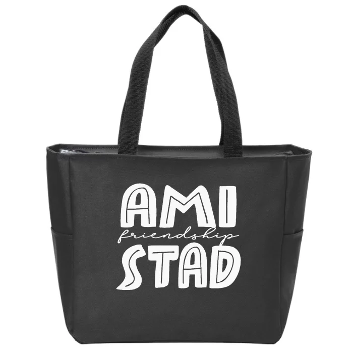 Amistad House Of Friendship Rca Friendly School Spirit Zip Tote Bag