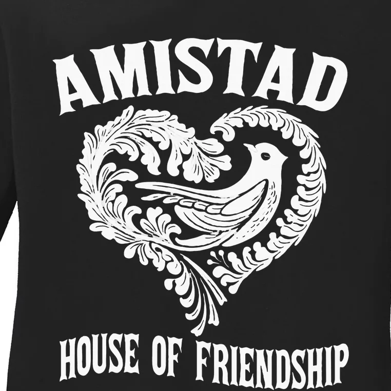 Amistad House Of Friendship Rca Friendly School Spirit Ladies Long Sleeve Shirt