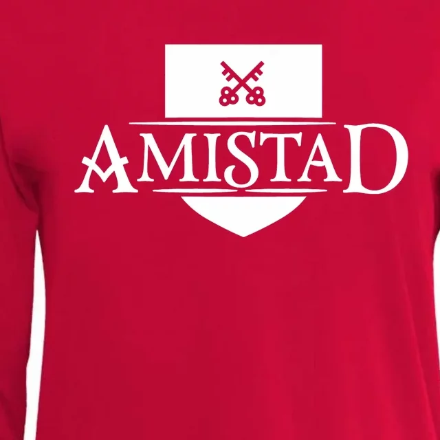 Amistad House Of Friendship House Retro Friendship Womens Cotton Relaxed Long Sleeve T-Shirt