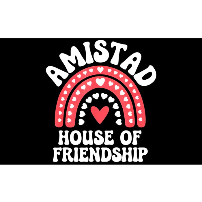 Amistad House Of Friendship Boho Heart Rainbow Bumper Sticker