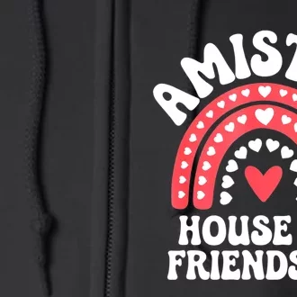 Amistad House Of Friendship Boho Heart Rainbow Full Zip Hoodie