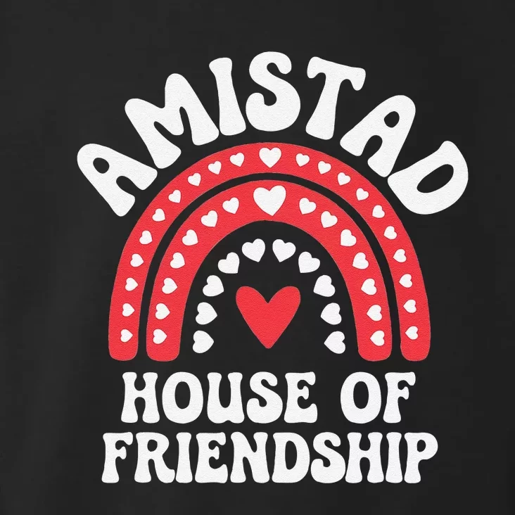 Amistad House Of Friendship Boho Heart Rainbow Gift Toddler Hoodie