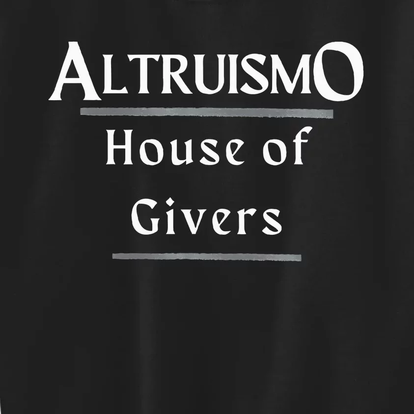 Altruismo House Of Givers Rca Givers School Spirit Black Altruismo House Of Gi Kids Sweatshirt