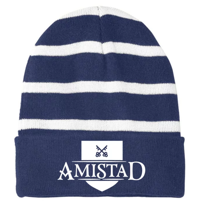 Amistad House Of Friendship House Retro Friendship Striped Beanie with Solid Band