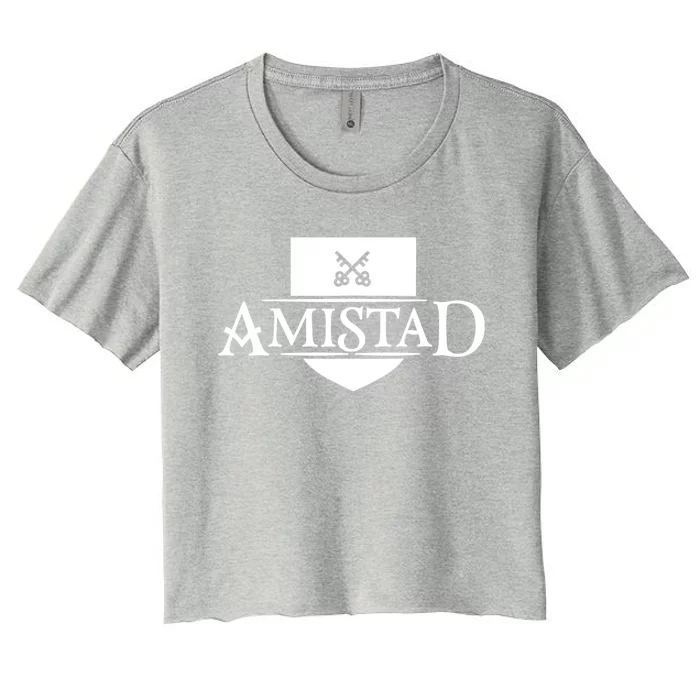 Amistad House Of Friendship House Retro Friendship Women's Crop Top Tee