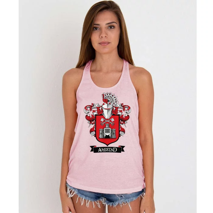 Amistad House Of Givers Rca Friendship School Spirit Women's Knotted Racerback Tank