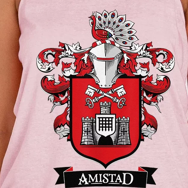 Amistad House Of Givers Rca Friendship School Spirit Women's Knotted Racerback Tank