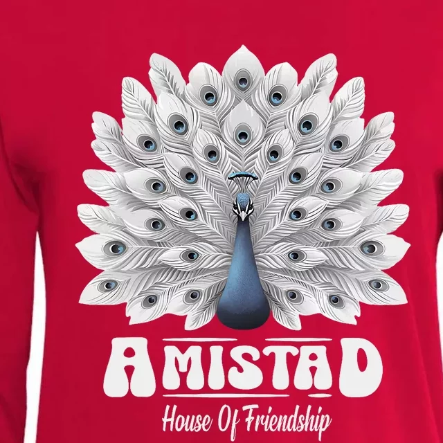 Amistad House Of Friendship Rca School Amistad House Red Womens Cotton Relaxed Long Sleeve T-Shirt