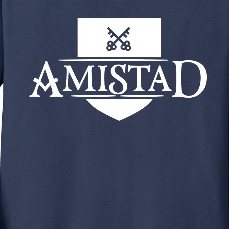 Amistad House Of Friendship House Retro Friendship Kids Long Sleeve Shirt