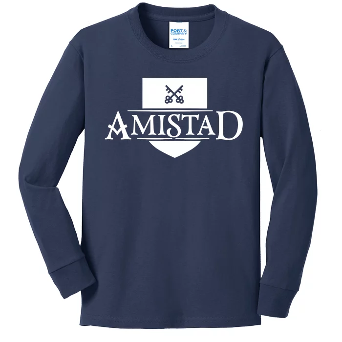 Amistad House Of Friendship House Retro Friendship Kids Long Sleeve Shirt