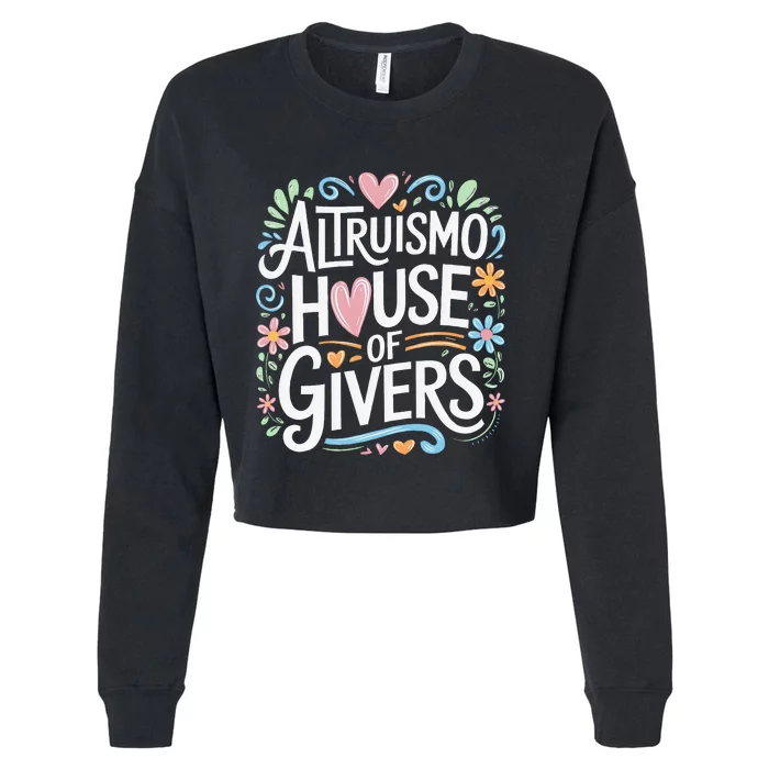 Altruismo House Of Givers Rca Givers School Spirit Cropped Pullover Crew