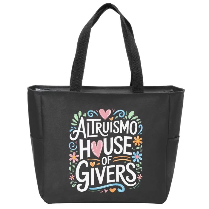 Altruismo House Of Givers Rca Givers School Spirit Zip Tote Bag