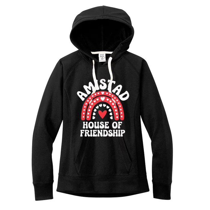 Amistad House Of Friendship Boho Heart Rainbow Women's Fleece Hoodie