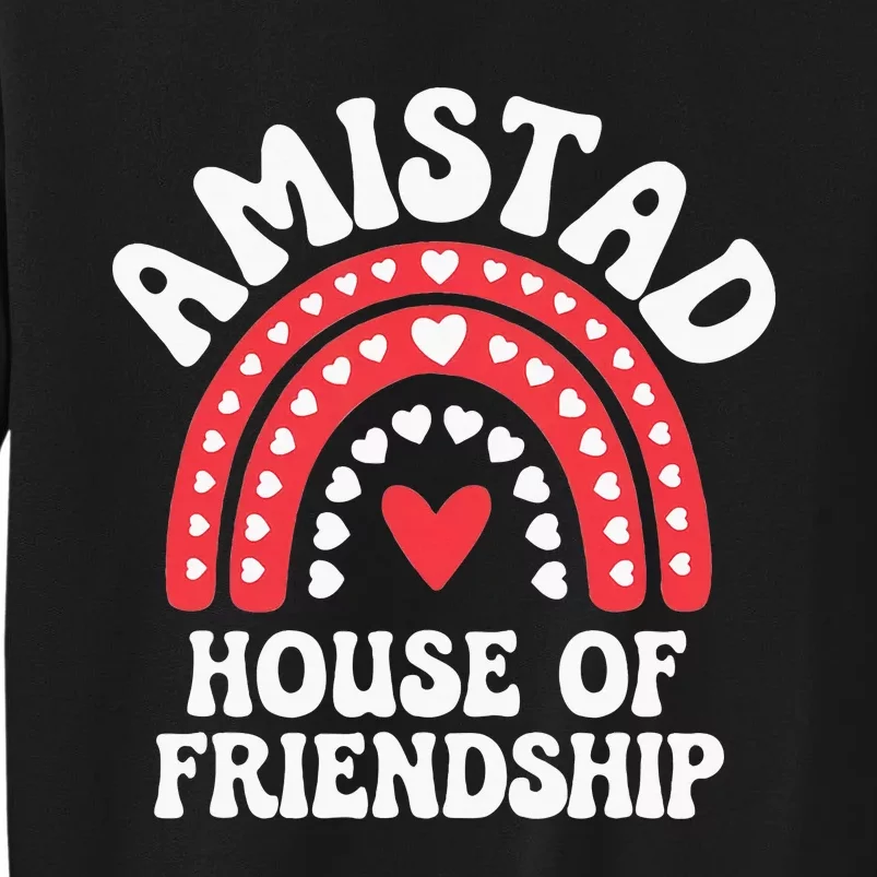 Amistad House Of Friendship Boho Heart Rainbow Tall Sweatshirt