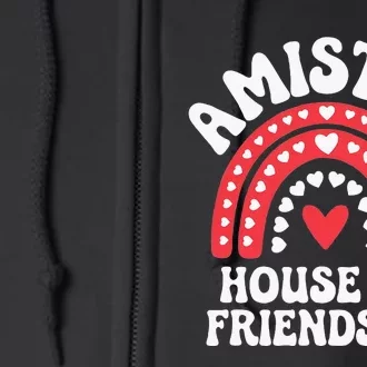 Amistad House Of Friendship Boho Heart Rainbow Full Zip Hoodie