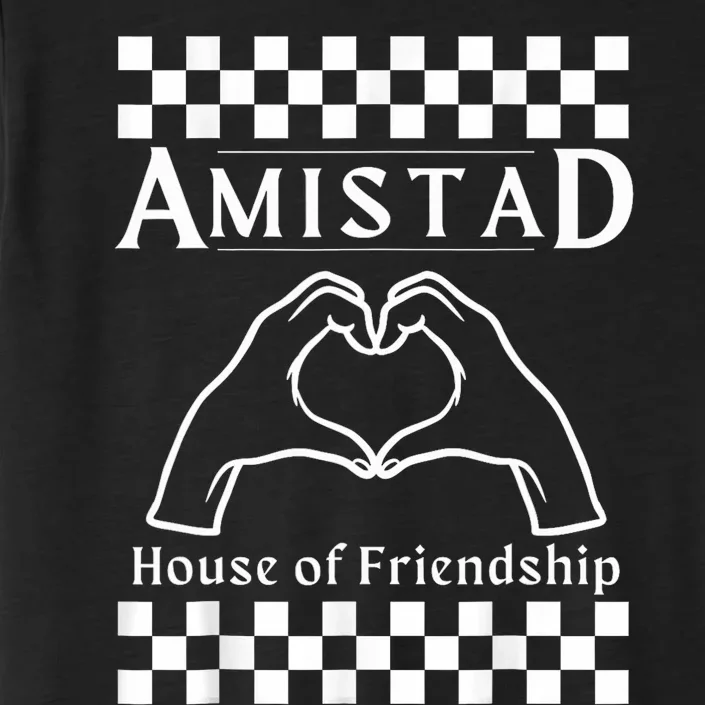 Amistad House Of Friendship Red Retro Groovy Social Amistad ChromaSoft Performance T-Shirt