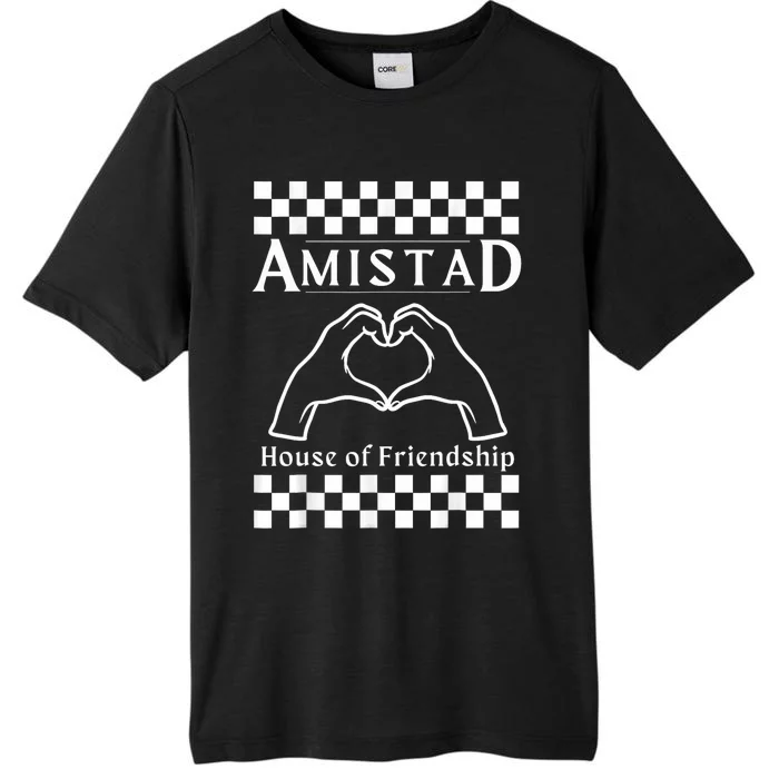 Amistad House Of Friendship Red Retro Groovy Social Amistad ChromaSoft Performance T-Shirt