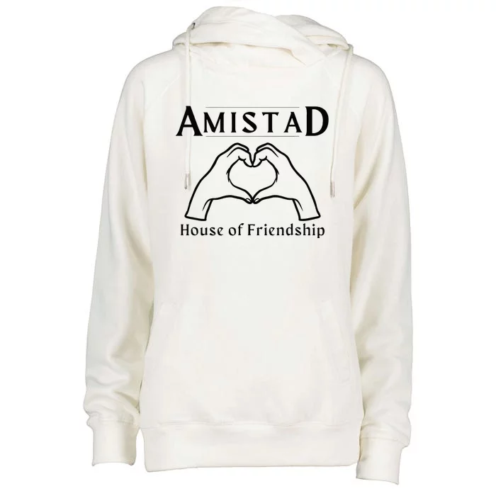 Amistad House Of Friendship Rca Friendly School Spirit Womens Funnel Neck Pullover Hood