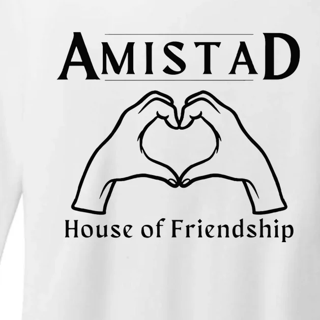 Amistad House Of Friendship Rca Friendly School Spirit Womens CVC Long Sleeve Shirt