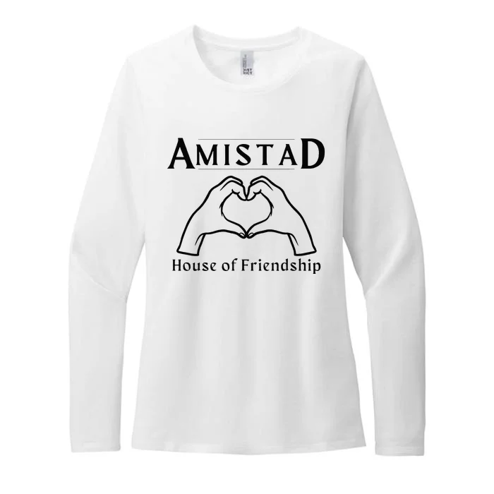 Amistad House Of Friendship Rca Friendly School Spirit Womens CVC Long Sleeve Shirt