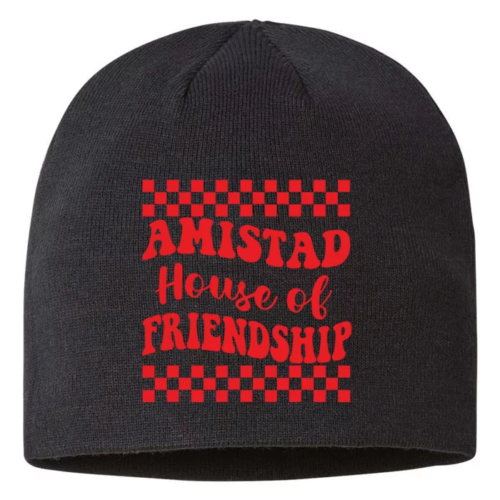 Amistad House Of Friendship House Retro Groovy Friendship 8 1/2in Sustainable Knit Beanie