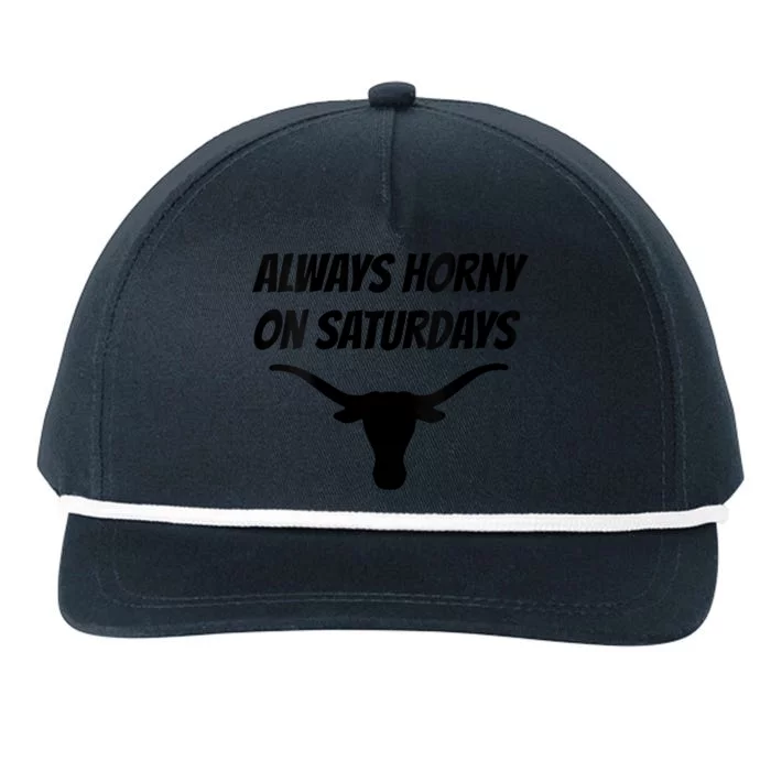 Always Horny On Saturdays Snapback Five-Panel Rope Hat