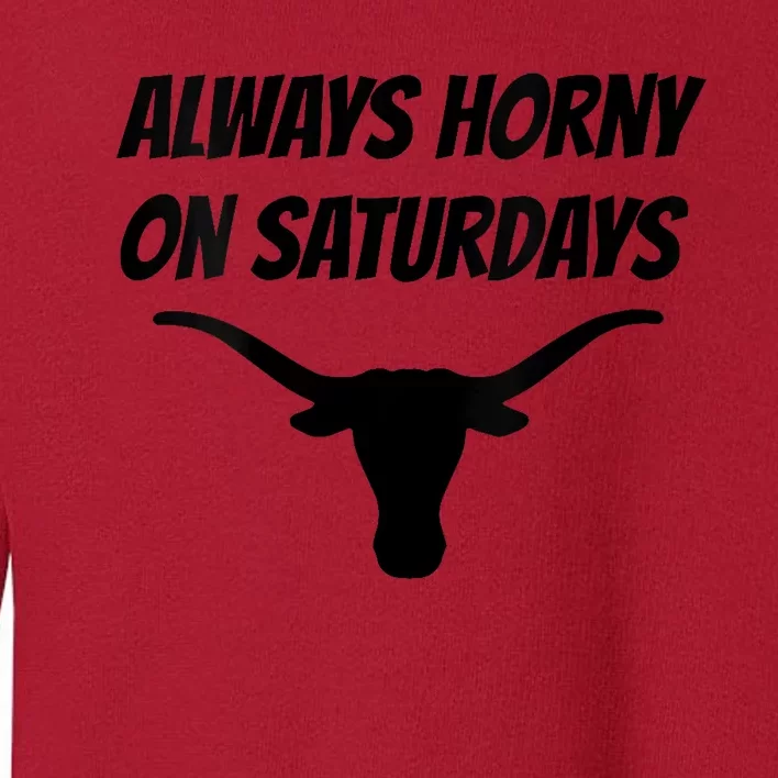 Always Horny On Saturdays Toddler Sweatshirt