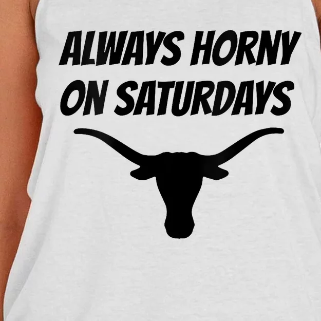 Always Horny On Saturdays Women's Knotted Racerback Tank