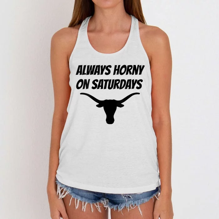 Always Horny On Saturdays Women's Knotted Racerback Tank