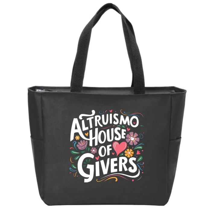 Altruismo House Of Givers Rca Givers School Spirit Zip Tote Bag