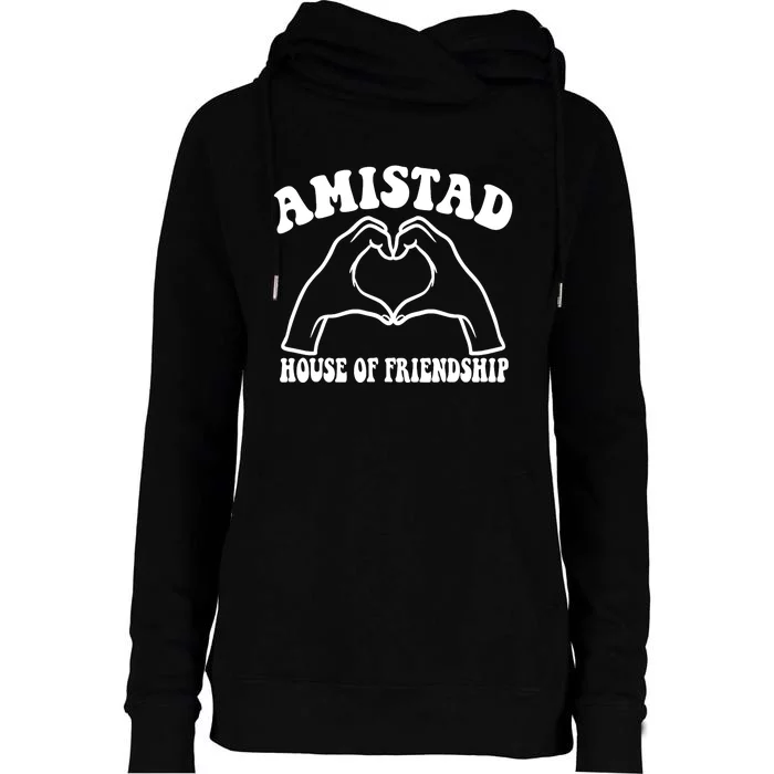 Amistad House Of Friendship Rca Friendly School Spirit Womens Funnel Neck Pullover Hood