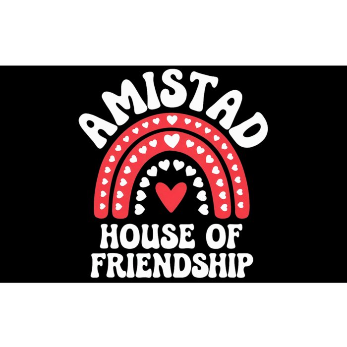 Amistad House Of Friendship Boho Heart Rainbow Bumper Sticker