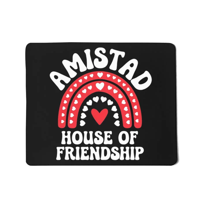 Amistad House Of Friendship Boho Heart Rainbow Mousepad