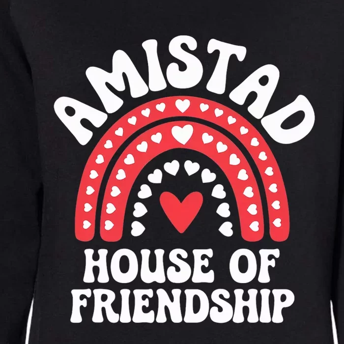 Amistad House Of Friendship Boho Heart Rainbow Womens California Wash Sweatshirt