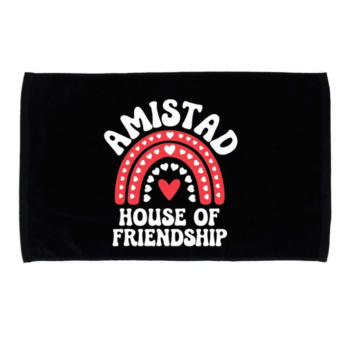 Amistad House Of Friendship Boho Heart Rainbow Microfiber Hand Towel